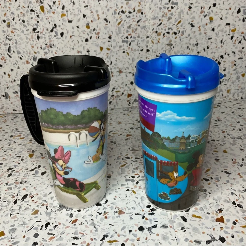 Disney Park Travel Mugs with Lids | Set of 2